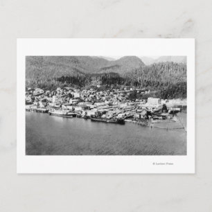 Luftaufnahme von Ketchikan, Alaska-Foto Postkarte