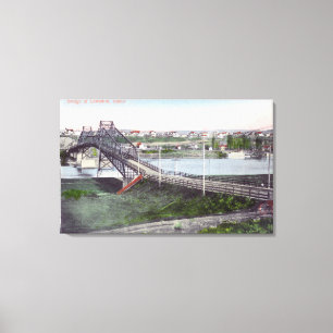Luftaufnahme von Lewiston BridgeLewiston, Leinwanddruck