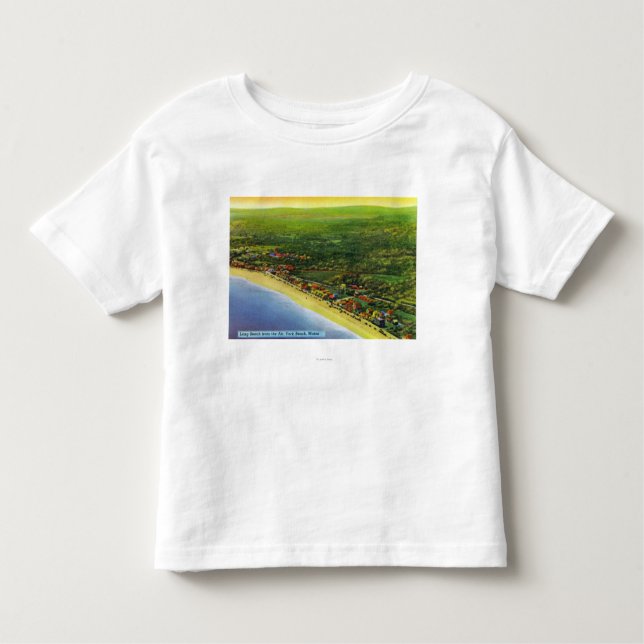 Luftaufnahme von Long Beach an York-Strand Kleinkind T-shirt (Vorderseite)