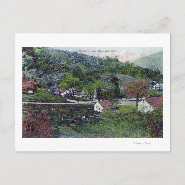 Luftaufnahme von McCray's Cloverdale, CA Postkarte (Vorderseite)
