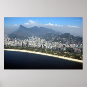 Luftaufnahme von Rio de Janeiro Poster