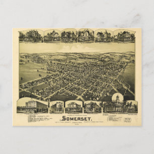 Luftaufnahme von Somerset, Pennsylvania (1900) Postkarte