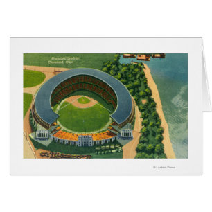 Luftaufnahme von städtischem StadiumCleveland, OH-