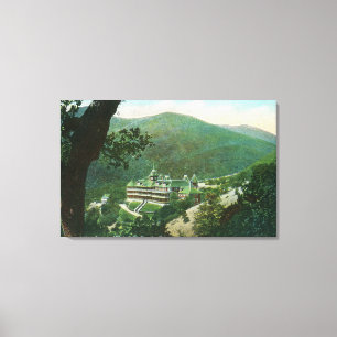 Luftaufnahme von Witter entspringt Hotel-Äußeres Leinwanddruck