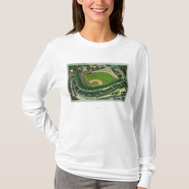 Luftaufnahme von Wrigley-Feld # von 2Chicago, IL T-Shirt (Vorderseite)