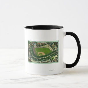 Luftaufnahme von Wrigley-Feld # von 2Chicago, IL Tasse