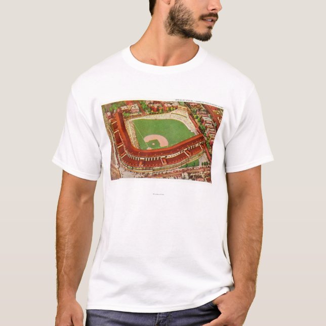 Luftaufnahme von Wrigley FieldChicago, IL T-Shirt (Vorderseite)