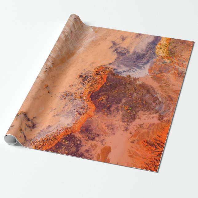 Luftaufnahmen der Berge am Morgen Geschenkpapier (Ungerollt)