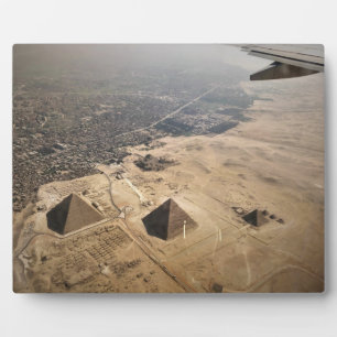 Luftaufnahmen von Pyramiden in Ägypten Fotoplatte