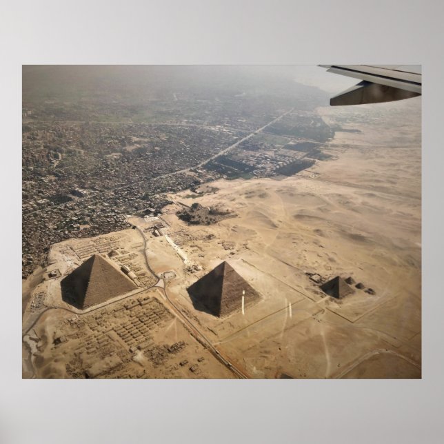 Luftaufnahmen von Pyramiden in Ägypten Poster (Vorne)