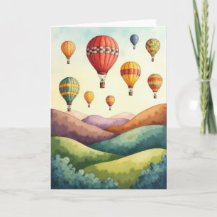 Luftballon-Himmel-Geburtstagskarte Karte