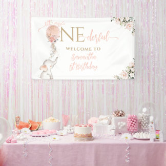 Luftballon Little Miss Onederful Girl 1. Geburtsta Banner