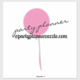 Luftballon-Partyplaner Autoaufkleber mit Namen in Aufkleber