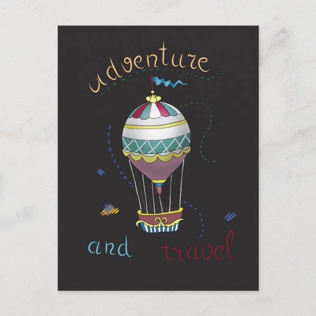 Luftballon Postkarte (Vorderseite)