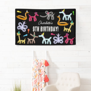 Luftballon-Tiere Kinder Geburtstagsfeier Thema Banner