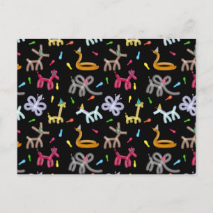 Luftballon-Tiere Kinderparty-Thema Postkarte