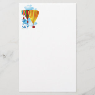 Luftballons am Himmel Briefpapier