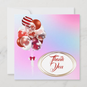 Luftballons. Dankeskarte. Personalisieren.  Dankeskarte