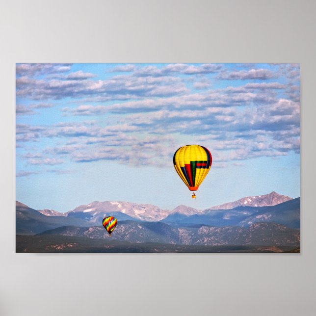 Luftballons, Felsgebirge, Colorado Poster (Vorne)