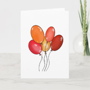 Luftballons frohe Schwingungen Karte