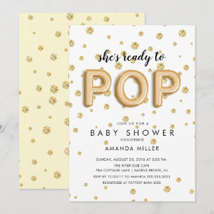 Luftballons für neutrale Duscheinladungen zum POP  Einladung