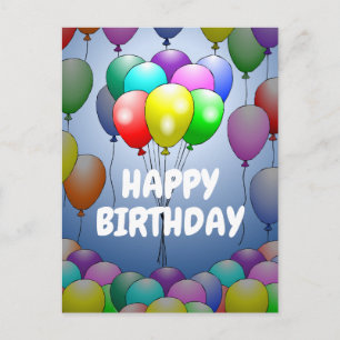 Luftballons Geburtstagskarte Postkarte