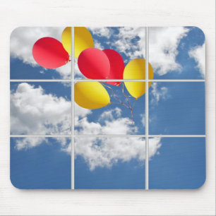 Luftballons im Himmel Mousepad