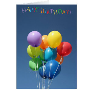 Luftballons in der Geburtskarte