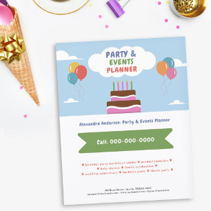 Luftballons - Party- und Eventplaner Bunt Flyer