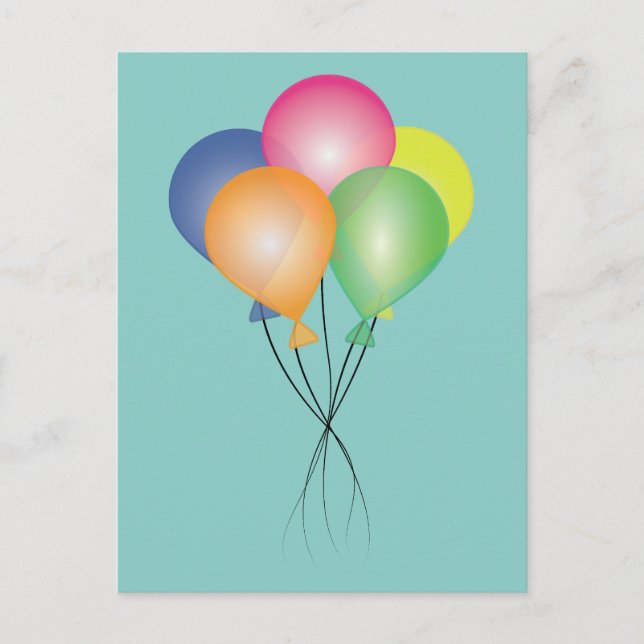 Luftballons Postkarte (Vorderseite)