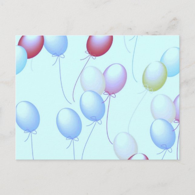 Luftballons Postkarte (Vorderseite)