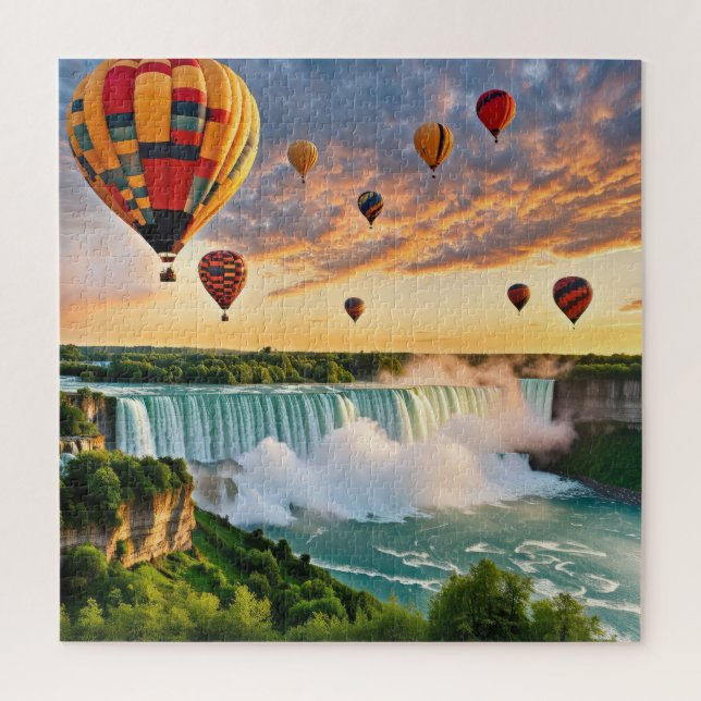 Luftballons über Niagrafälle Puzzle (Vertikal)