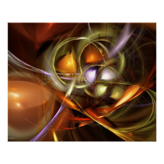Luftballons und Bänder Abstract Poster