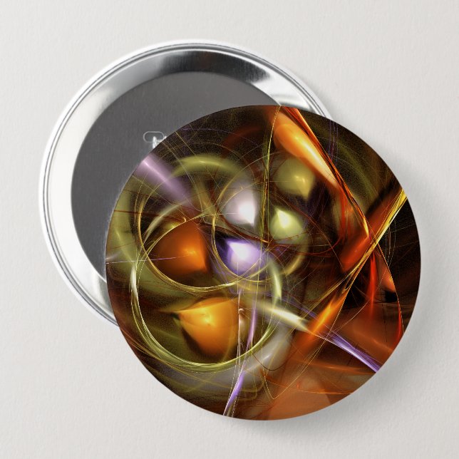 Luftballons und Bänder  Abstrakt Button (Vorne & Hinten)