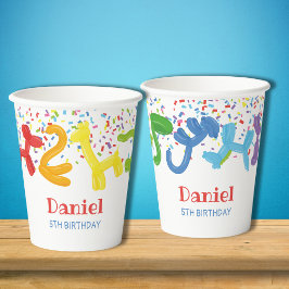 Luftballons zum Geburtstag von Tieren Pappbecher