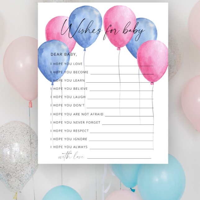 Luftballons zur Geschlechtsenthüllung | Wünsche fü (Von Creator hochgeladen)