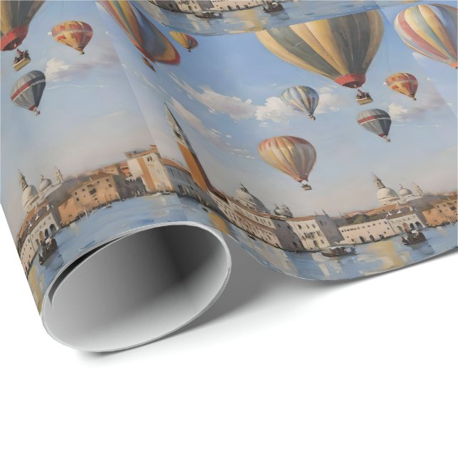 Luftballooning über venezianische Ölfarbe, Geschenkpapier (Rolleneckpunkt)