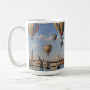 Luftballooning über venezianische Ölfarbe, Kaffeetasse