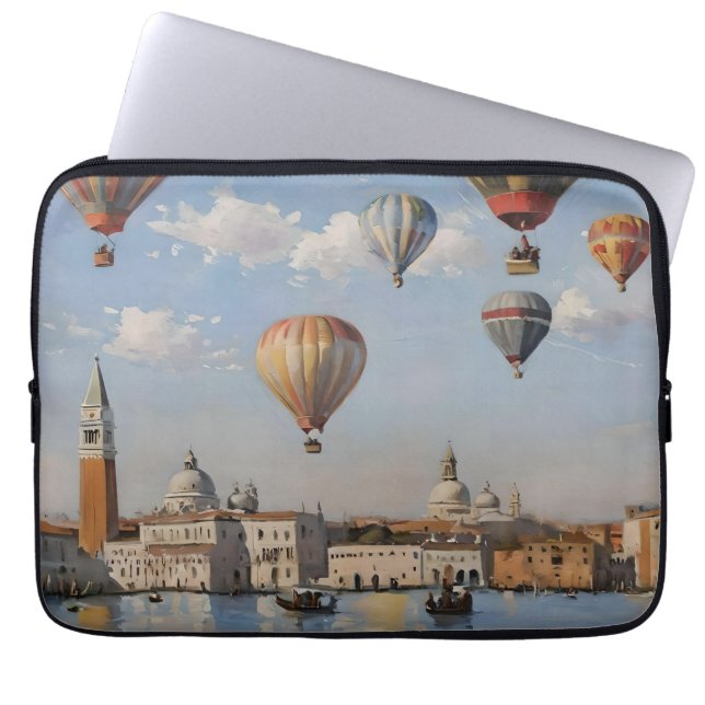 Luftballooning über venezianische Ölfarbe, Laptopschutzhülle (Vorderseite)