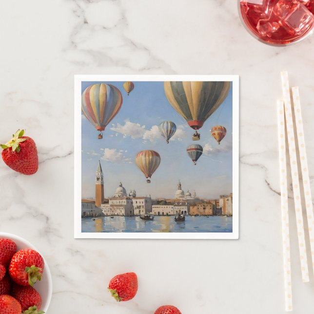 Luftballooning über venezianische Ölfarbe, Serviette (Beispiel)