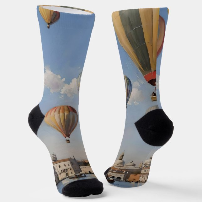 Luftballooning über venezianische Ölfarbe, Socken (Gewinkelt)