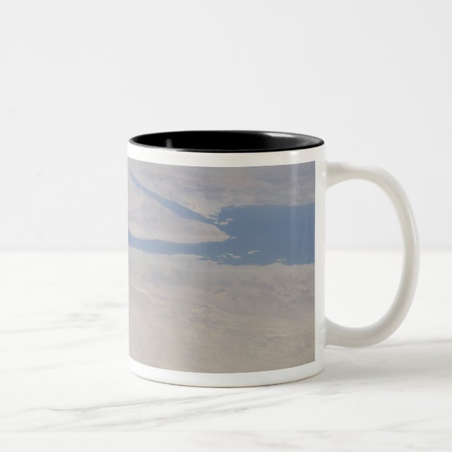 Luftbild Ägyptens und der Sinai-Halbinsel Zweifarbige Tasse (Rechts)