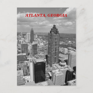 Luftbild Atlanta, Georgien in Schwarz und Weiß Postkarte