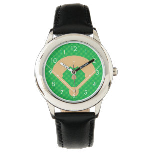 Luftbild Baseball Diamond Illustration Armbanduhr