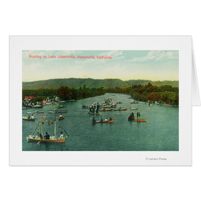 Luftbild der Boote auf dem Watsonville-See (Vorderseite (Horizontal))