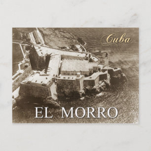 Luftbild der Burg Morro, Havanna, Kuba Postkarte