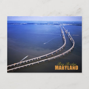 Luftbild der Chesapeake Bay Bridge, Maryland Postkarte