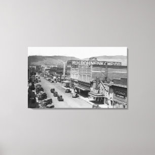 Luftbild der City StreetLa Grande, OR Leinwanddruck