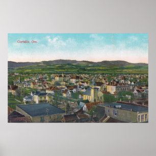 Luftbild der CityCorvallis, OR Poster