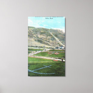 Luftbild der Columbia GardensButte, MT Leinwanddruck